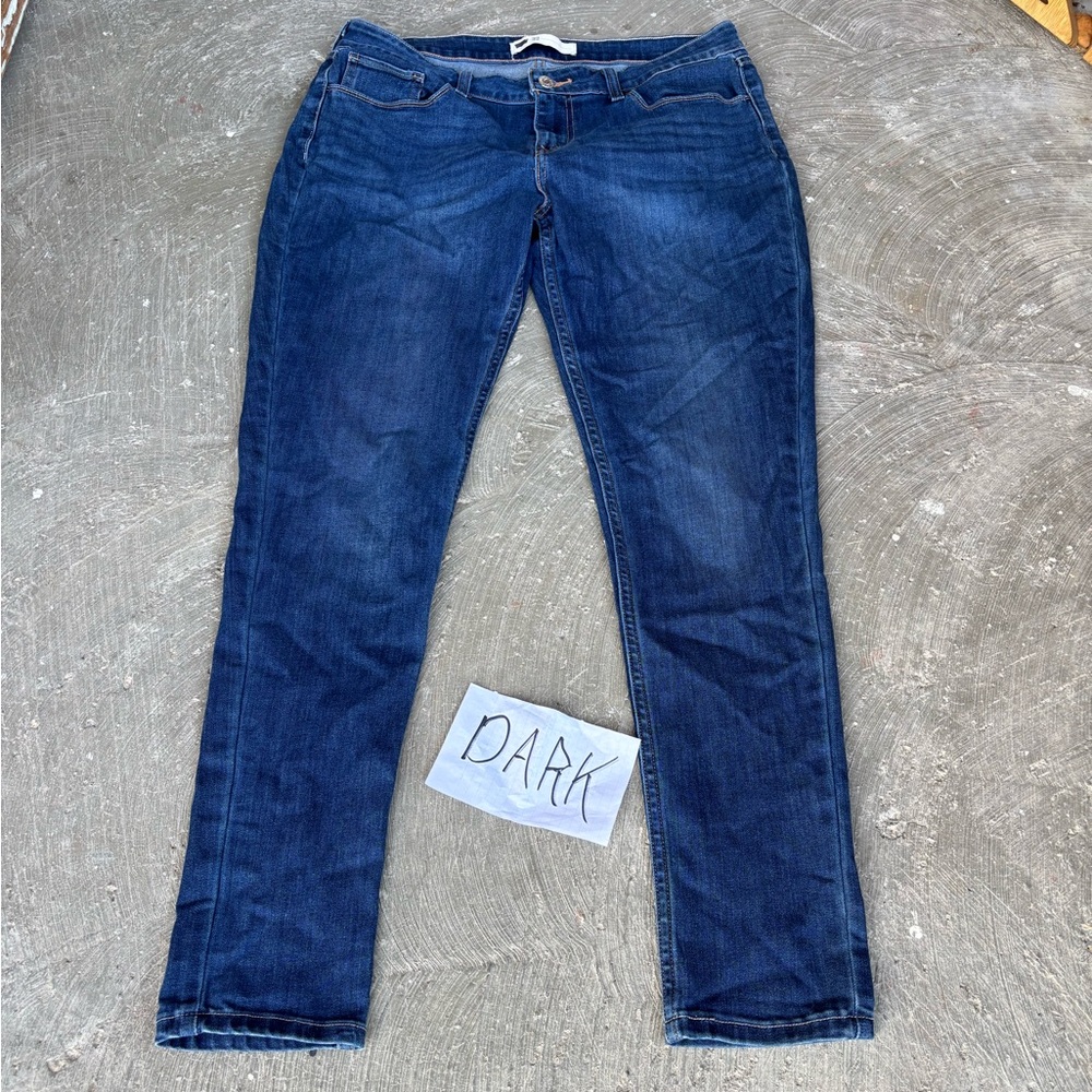 Y2K 2005 Levis Stretch Skinny Slim Blue Mid Rise Jeans Women's Size 32 or 32x29